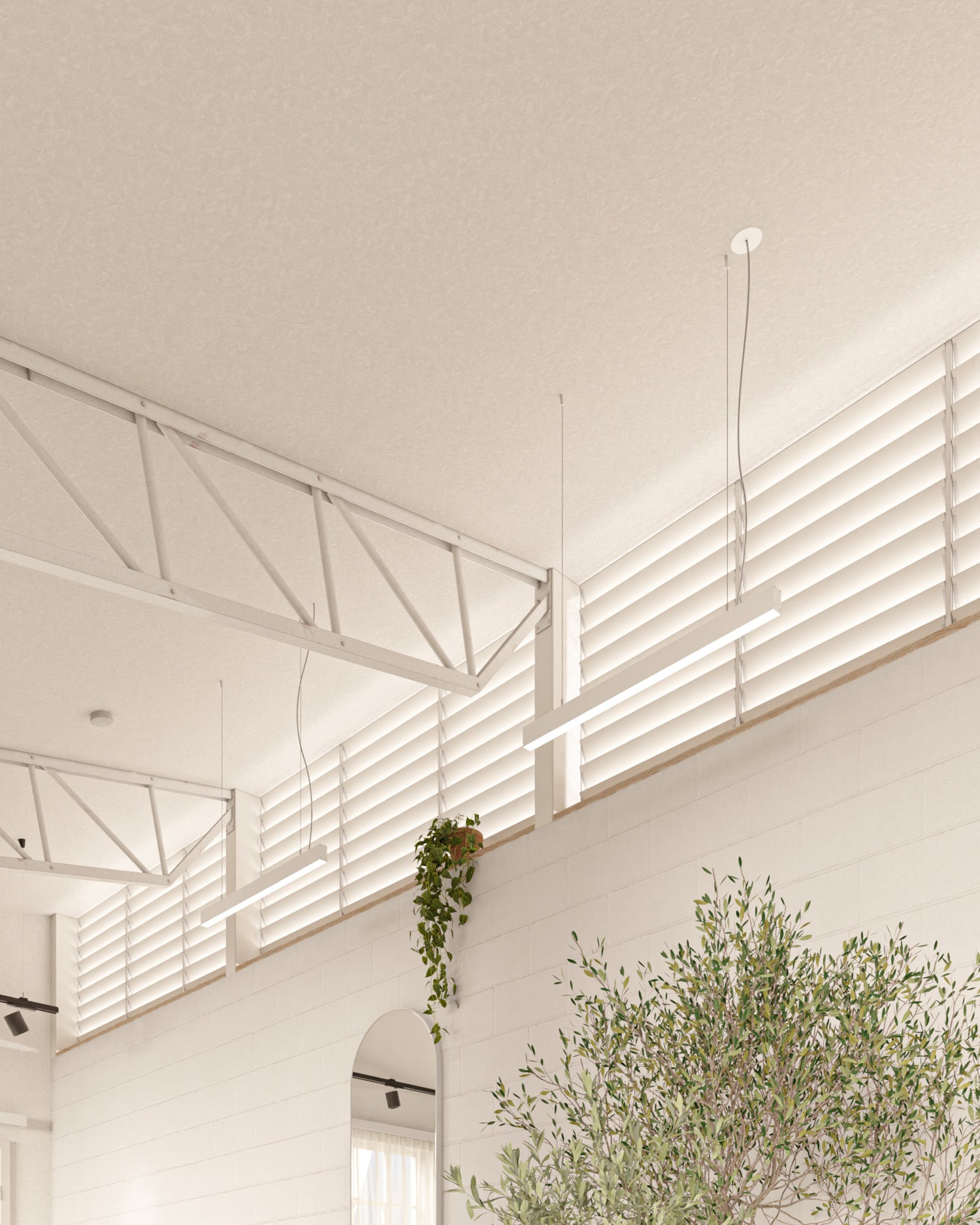 Sunbeam LED - Balta kirpyklos šviesa su plienine viela